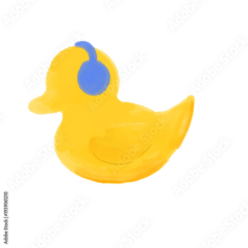 duck with headset 
