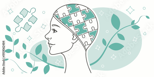 Illustration of a brain connected to a network symbolizing cognitive and neural technology