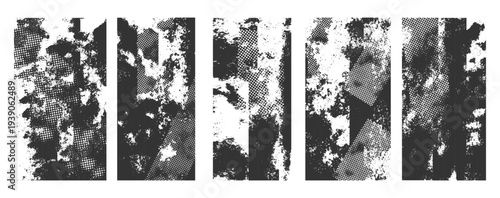 Set of Grunge ink roller texture backgrounds.Grunge vintage urban texture overlay.rolled ink stamp textures.Letterpress vintage rough background.