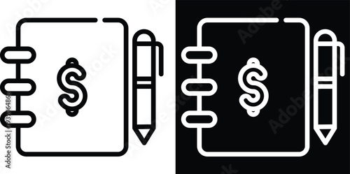 recording Two-tone version in black and white background