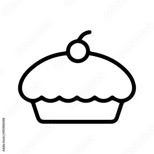 Cherry Topped Cupcake Icon