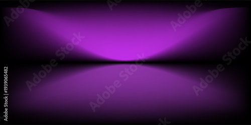 Abstract gradient podium background. Violet, purple and lilac empty 3d studio backdrop. Clean scene for product presentation mockup template. Vector illustration.