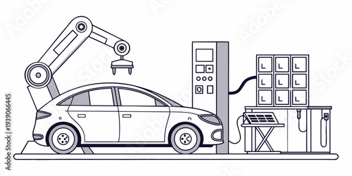 Automated car manufacturing and quality inspection in a modern assembly line