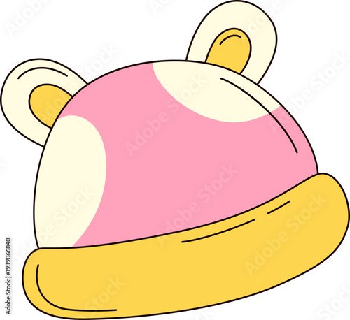 Pink Mushroom Hat Illustration