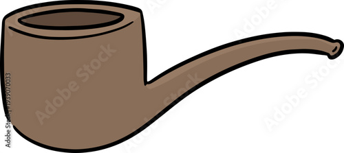 Hand drawn illustration of smoking pipe