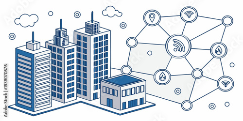 Integration of urban architecture with global digital network systems
