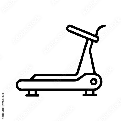 Treadmill Icon — Cardio Workout, Fitness Training and Weight Loss Symbol