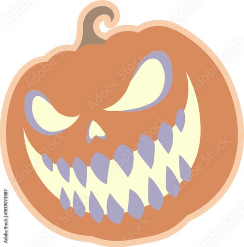 Scary Jack-O-Lantern Illustration