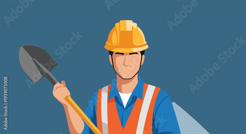 Construction Industry Workers Engineer Silhouette Set