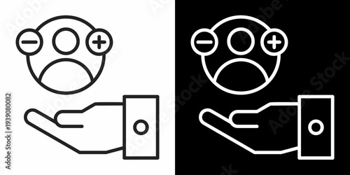 Attitude White Icon Set Design