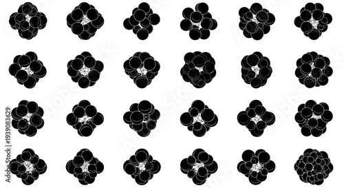 Blackberries arranged in rows on a white background showcasing fresh fruit texture and pattern