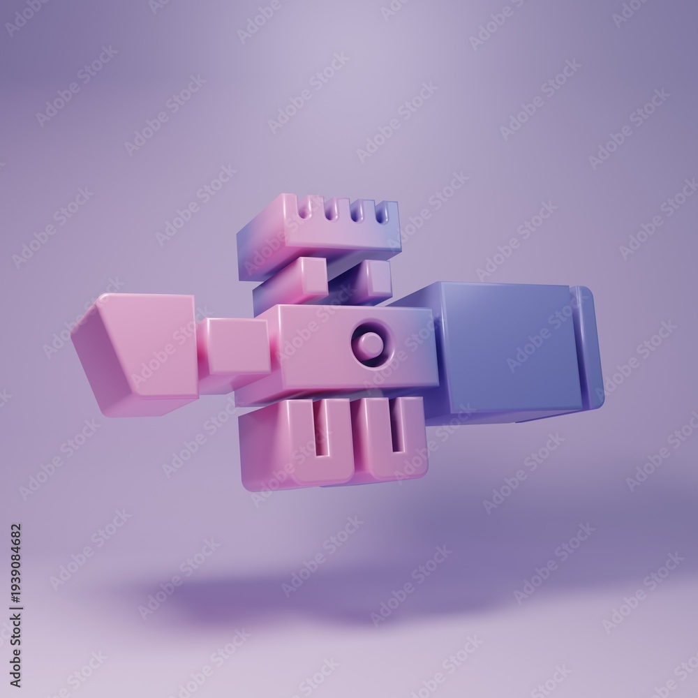 Obraz premium Purple Sniper optical sight icon isolated on purple background. Sniper scope crosshairs. Minimalism concept. 3D render illustration