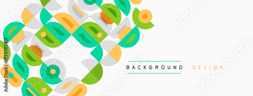 Abstract geometric pattern. Overlapping circles create dynamic visual texture. Soft colors, modern design elements present.