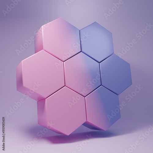 Purple Honeycomb icon isolated on purple background. Honey cells symbol. Sweet natural food. Minimalism concept. 3D render illustration