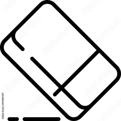 eraser outline icon vector illustration