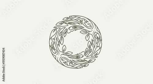 Laurel Wreath Symbol Emblem Illustration Design.