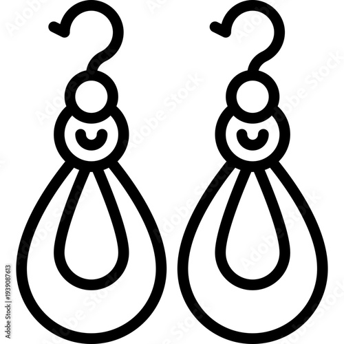 vector illustration of a pair of earrings