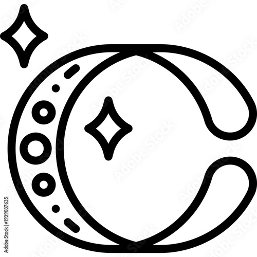 black and white bracelet outline icon vector