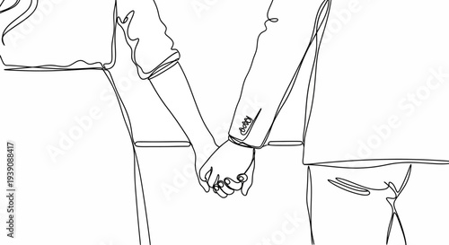 Two People Holding Hands in Solidarity.