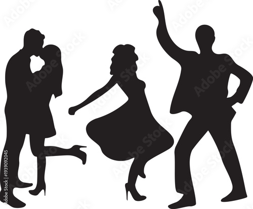 Happy young people dancing and celebrating together