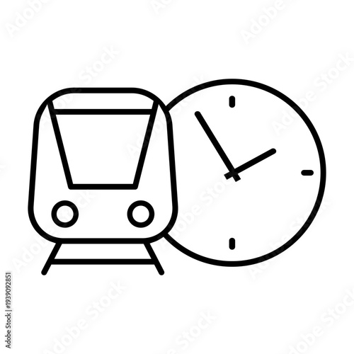 Train schedule icon vector. Departure time Illustration sign. Railway timetable symbol or logo.