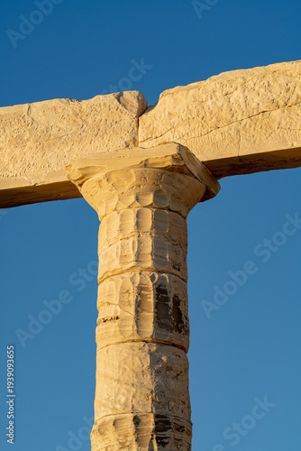 Wallpaper Mural Temple of Poseidon overlooking the Aegean Sea at Cape Sounion, Greece- November 15, 2025. Torontodigital.ca