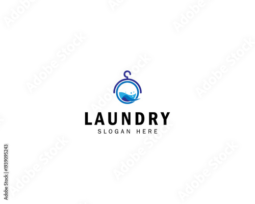 Simple laundry logo vector element. laundry logo template