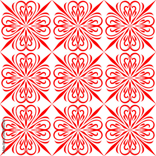 simple seamless abstract red and white pattern, texture
