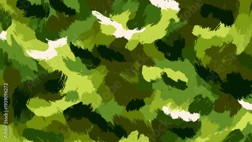 Military camouflage seamless pattern viewed from above in a natural environment