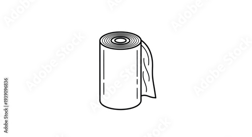 Clear Plastic Wrap: A simple image of a clear plastic wrap. Suitable for packaging of food and items.