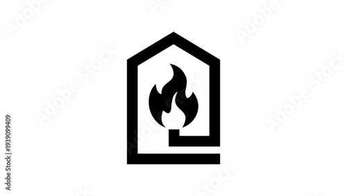 gas company, black isolated silhouette