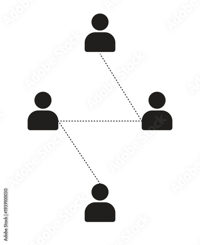 People Network Connection PNG, User Group Communication Symbol, Team Collaboration, social network symbol, community link, connected people group, business network diagram, human resources icon.