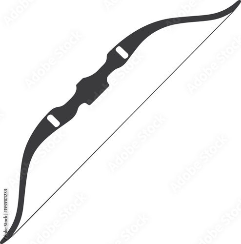 Archery bow weapon hunting sport equipment silhouette icon