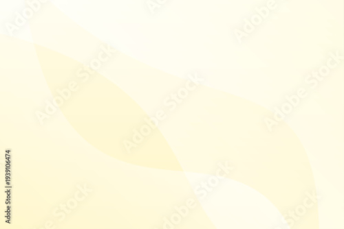 パステルカラー　薄黄色　グラデーションと曲線ウェーブの抽象背景デザイン素材