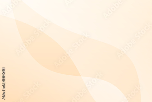 パステルカラー　薄オレンジ　グラデーションと曲線ウェーブの抽象背景デザイン素材