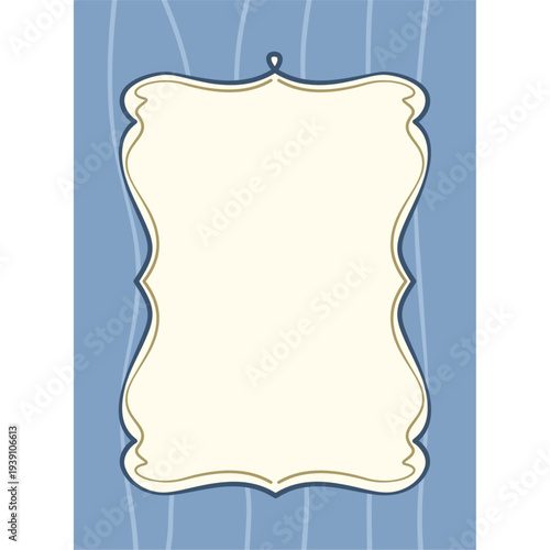 Elegant label design with ornate cream border