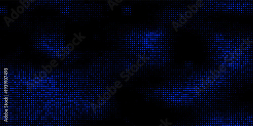 Led screen light background texture with pixel pattern. Digital tv display wall panel in blue, pink and purple gradient. Abstract bright television videowall grid vector design template with circle