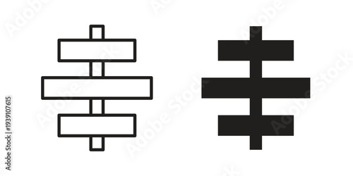 Align center icon symbol set. Icon design vectors