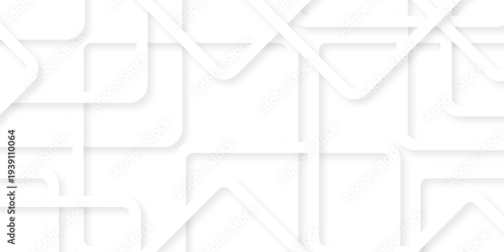 Fototapeta premium Abstract background with lines. Abstract luxury white geometric random lines with pattern. Modern white transparent material in triangle and squares shapes with line technology line vector background.