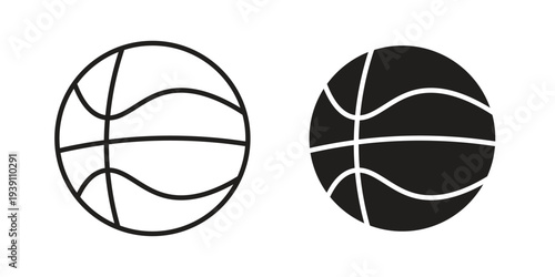 Basketball icon symbol set. Icon design vectors