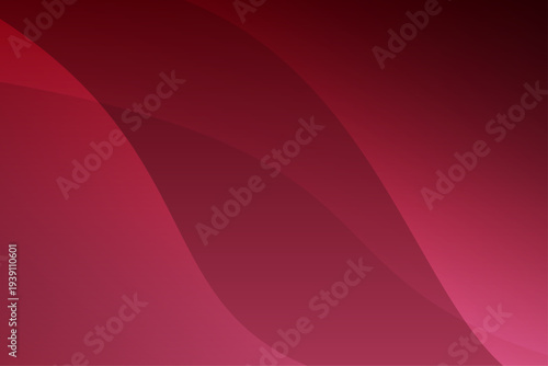 ワインレッドのグラデーションと曲線ウェーブの抽象背景デザイン素材