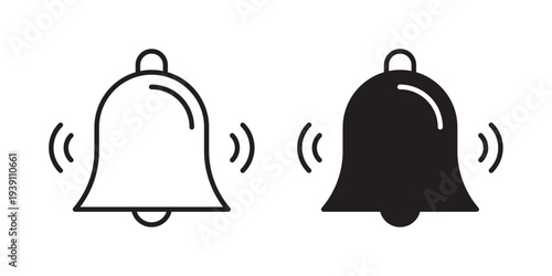 Bell ring icon symbol set. Icon design vectors