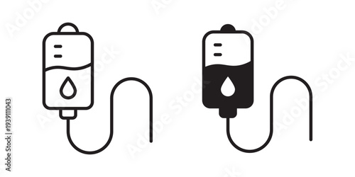 Blood transfusion icon symbol set. Icon design vectors