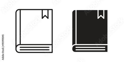 Book bookmark icon symbol set. Icon design vectors
