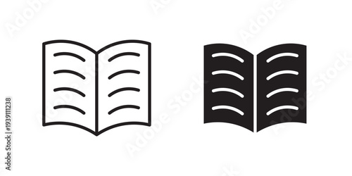 Book icon symbol set. Icon design vectors