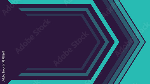 Abstract Geometric Arrow Background With Teal And Dark Purple Layers For Modern Design