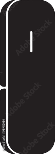 USB flash drive device flat silhouette icon