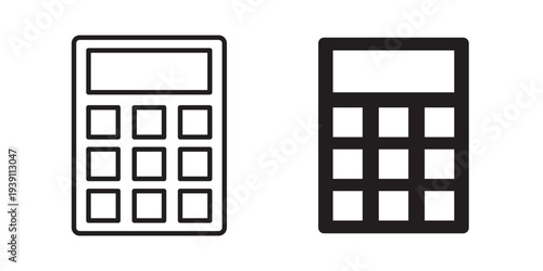 Calculator icon symbol set. Icon design vectors