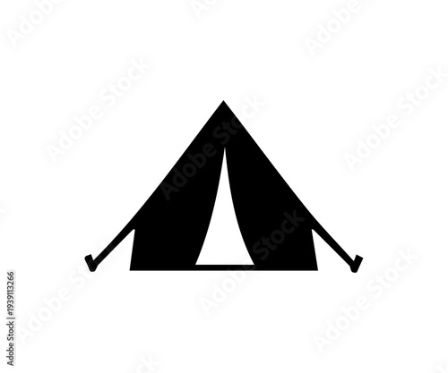 Simple isolated camping tent icon