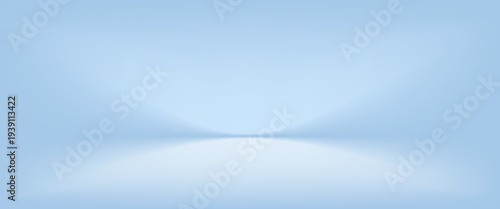 Blue studio room. Limbo light background. Abstract 3d backdrop for product presentation. Minimal wall scene. Showcase, promotion display